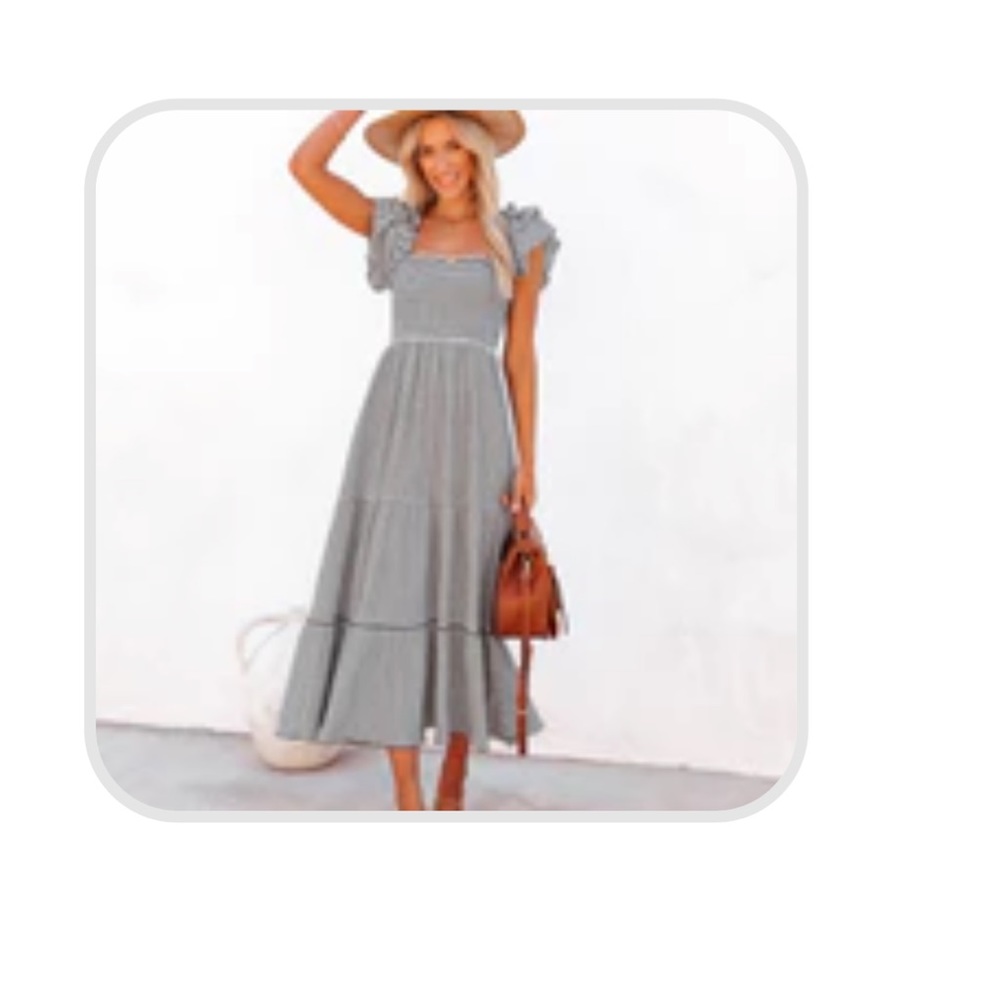 Smocked striped midi dress by promesa from vici - Picture 9 of 9